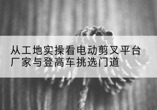 拱墅电动剪叉升降平台厂家-从工地实操看电动剪叉平台厂家与登高车挑选门道
